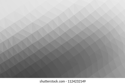 Light Silver, Gray vector blurry hexagon pattern. A sample with polygonal shapes. Triangular pattern for your business design.
