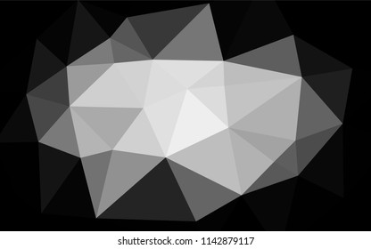 Light Silver, Gray vector blurry hexagon pattern. A completely new color illustration in a vague style. The polygonal design can be used for your web site.
