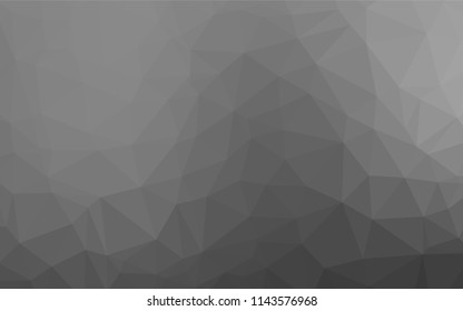 Light Silver, Gray vector blurry hexagon template. A sample with polygonal shapes. Triangular pattern for your business design.