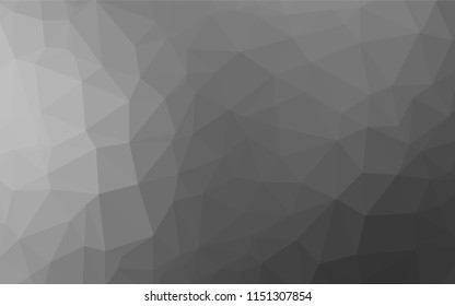 Light Silver, Gray vector blurry hexagon template. Creative illustration in halftone style with gradient. The completely new template can be used for your brand book.