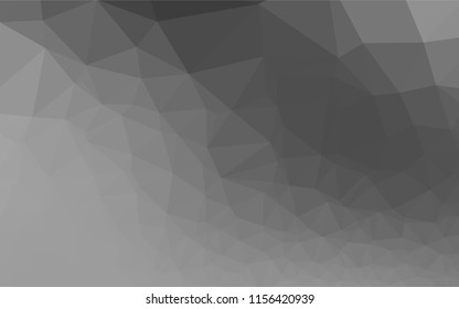 Light Silver, Gray vector blurry hexagon pattern. Geometric illustration in Origami style with gradient.  A completely new design for your business.