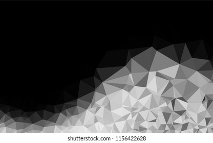 Light Silver, Gray vector blurry hexagon pattern. Creative illustration in halftone style with gradient. The textured pattern can be used for background.