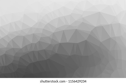 Light Silver, Gray vector blurry hexagon pattern. Triangular geometric sample with gradient.  The polygonal design can be used for your web site.