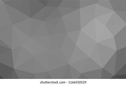 Light Silver, Gray vector blurry hexagon texture. Shining illustration, which consist of triangles. Brand new style for your business design.
