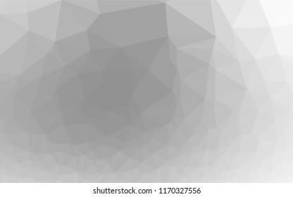 Light Silver, Gray vector blurry hexagon template. A sample with polygonal shapes. The template can be used as a background for cell phones.