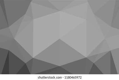 Light Silver, Gray vector blurry hexagon pattern. An elegant bright illustration with gradient. The completely new template can be used for your brand book.
