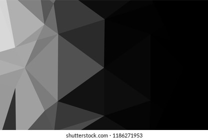 Light Silver, Gray vector blurry hexagon texture. Brand new colored illustration in blurry style with gradient. Brand new design for your business.
