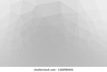 Light Silver, Gray vector blurry hexagon pattern. Triangular geometric sample with gradient.  The template can be used as a background for cell phones.