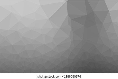 Light Silver, Gray vector blurry hexagon pattern. A sample with polygonal shapes. A new texture for your design.