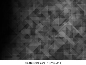 Light Silver, Gray vector blurry hexagon blurry triangle. Colorful illustration in abstract style with gradient. The template can be used as a background for cell phones.