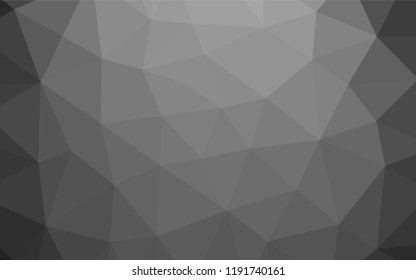 Light Silver, Gray vector blurry hexagon pattern. An elegant bright illustration with gradient. The best triangular design for your business.