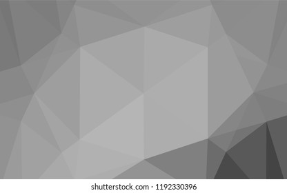 Light Silver, Gray vector blurry hexagon pattern. Shining illustration, which consist of triangles. A completely new design for your business.