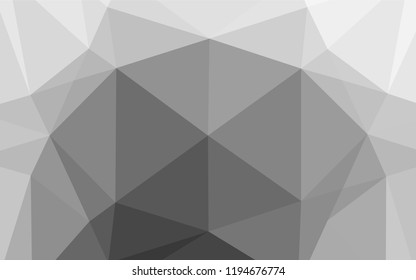 Light Silver, Gray vector blurry hexagon pattern. Creative illustration in halftone style with gradient. The textured pattern can be used for background.
