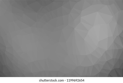 Light Silver, Gray vector blurry hexagon template. Modern geometrical abstract illustration with gradient. Triangular pattern for your business design.