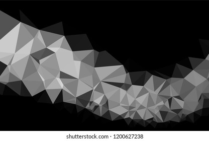 Light Silver, Gray vector blurry hexagon template. Creative geometric illustration in Origami style with gradient. The textured pattern can be used for background.
