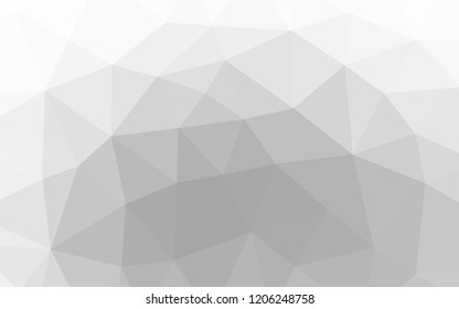 Light Silver, Gray vector blurry hexagon texture. Creative geometric illustration in Origami style with gradient. A completely new template for your business design.