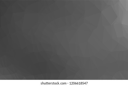 Light Silver, Gray vector blurry hexagon texture. Glitter abstract illustration with an elegant design. Triangular pattern for your business design.