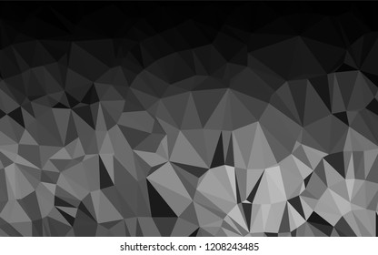 Light Silver, Gray vector blurry hexagon pattern. A sample with polygonal shapes. Brand new design for your business.