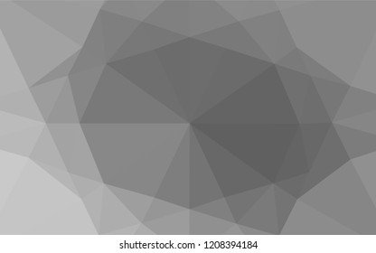 Light Silver, Gray vector blurry hexagon template. Shining colored illustration in a Brand new style. The polygonal design can be used for your web site.