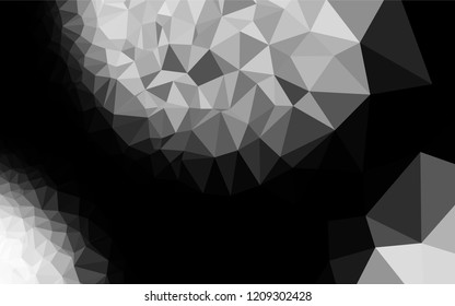 Light Silver, Gray vector blurry hexagon pattern. Shining illustration, which consist of triangles. A new texture for your design.