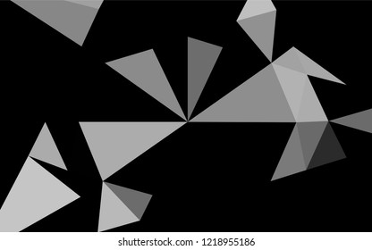 Light Silver, Gray vector blurry hexagon texture. A sample with polygonal shapes. The best triangular design for your business.