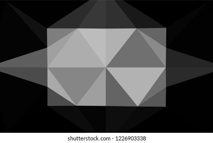 Light Silver, Gray vector blurry hexagon pattern. A sample with polygonal shapes. The completely new template can be used for your brand book.