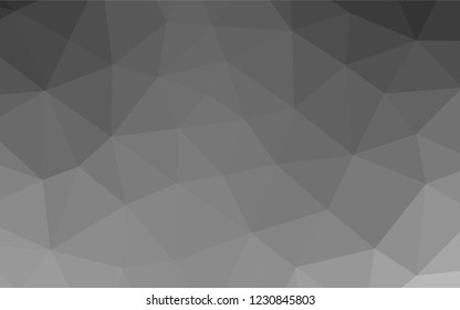 Light Silver, Gray vector blurry hexagon pattern. Modern geometrical abstract illustration with gradient. The textured pattern can be used for background.