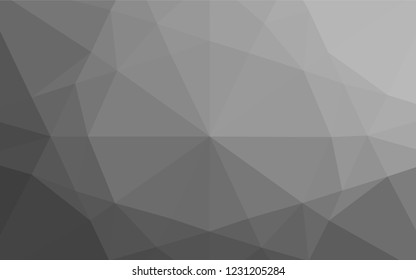 Light Silver, Gray vector blurry hexagon pattern. Shining illustration, which consist of triangles. The textured pattern can be used for background.