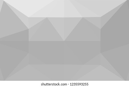 Light Silver, Gray vector blurry hexagon texture. A sample with polygonal shapes. A new texture for your design.