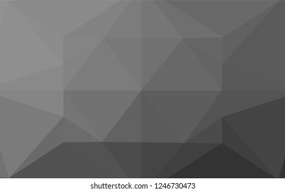 Light Silver, Gray vector blurry hexagon template. A sample with polygonal shapes. The textured pattern can be used for background.