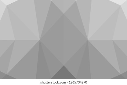 Light Silver, Gray vector blurry hexagon template. Triangular geometric sample with gradient.  The best triangular design for your business.