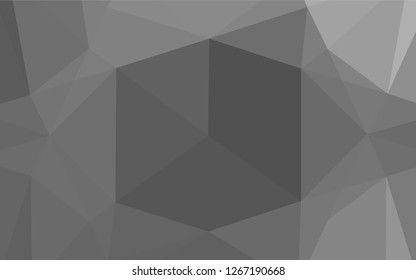 Light Silver, Gray vector blurry hexagon pattern. Brand new colored illustration in blurry style with gradient. The textured pattern can be used for background.