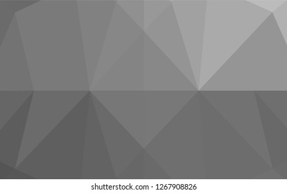 Light Silver, Gray vector blurry hexagon texture. Glitter abstract illustration with an elegant design. Triangular pattern for your business design.