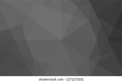 Light Silver, Gray vector blurry hexagon pattern. Creative geometric illustration in Origami style with gradient. The polygonal design can be used for your web site.