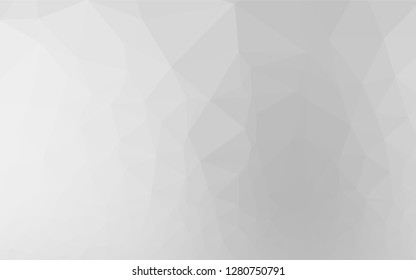 Light Silver, Gray vector blurry hexagon pattern. Geometric illustration in Origami style with gradient.  A completely new design for your business.