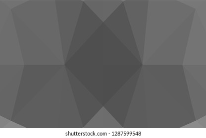 Light Silver, Gray vector blurry hexagon pattern. Triangular geometric sample with gradient.  The completely new template can be used for your brand book.