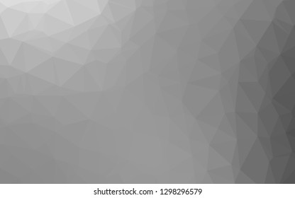 Light Silver, Gray vector blurry triangle pattern. A sample with polygonal shapes. Textured pattern for background.