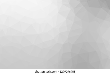 Light Silver, Gray vector blurry triangle template. A vague abstract illustration with gradient. Triangular pattern for your business design.