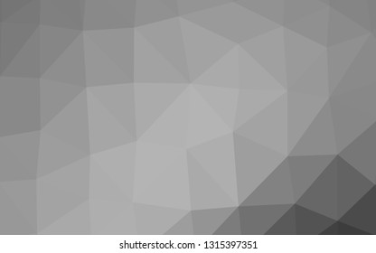 Light Silver, Gray vector blurry triangle template. Triangular geometric sample with gradient.  Completely new design for your business.