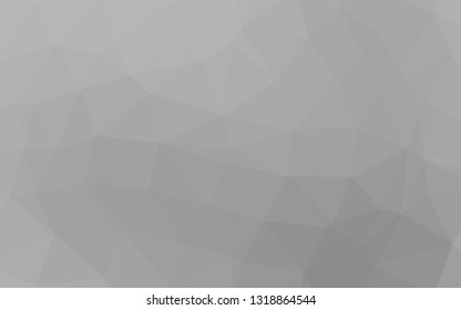 Light Silver, Gray vector blurry triangle pattern. Colorful illustration in abstract style with gradient. Template for your brand book.