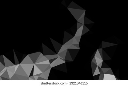 Light Silver, Gray vector blurry triangle pattern. Colorful illustration in Origami style with gradient.  Brand new design for your business.