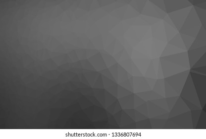 Light Silver, Gray vector blurry triangle template. Colorful illustration in Origami style with gradient.  Completely new design for your business.