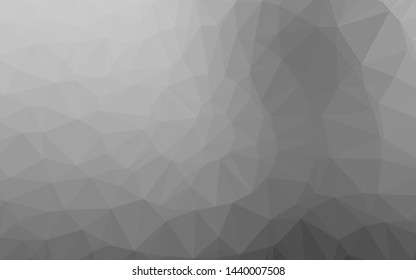 Light Silver, Gray vector blurry triangle texture. An elegant bright illustration with gradient. Triangular pattern for your business design.