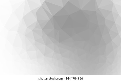 Light Silver, Gray vector blurry triangle pattern. Colorful illustration in Origami style with gradient.  New texture for your design.