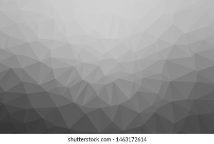 Light Silver, Gray vector blurry triangle pattern. A sample with polygonal shapes. Template for a cell phone background.