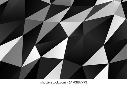 Light Silver, Gray vector blurry triangle texture. Colorful illustration in Origami style with gradient.  Textured pattern for background.