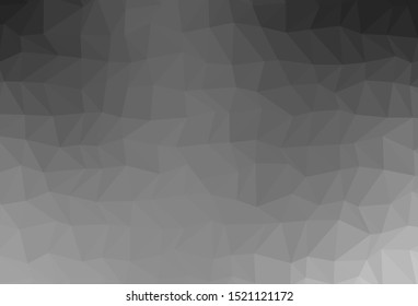 Light Silver, Gray vector blurry triangle template. Colorful illustration in Origami style with gradient.  Brand new style for your business design.