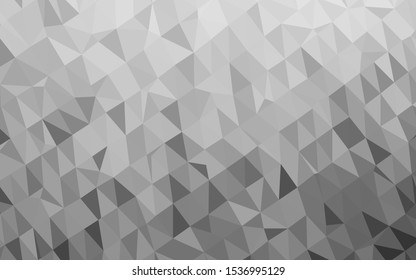 Light Silver, Gray vector blurry triangle pattern. Modern geometrical abstract illustration with gradient. The best triangular design for your business.