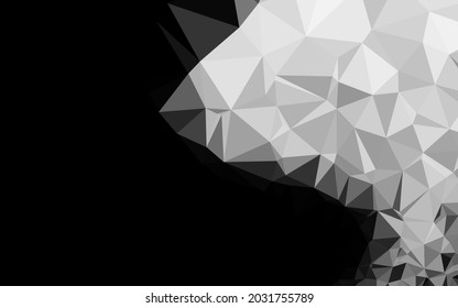 Light Silver, Gray vector blurry triangle template. Triangular geometric sample with gradient.  Completely new template for your business design.