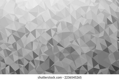 Light Silver, Gray vector blurry triangle texture. A sample with polygonal shapes. Template for your brand book.